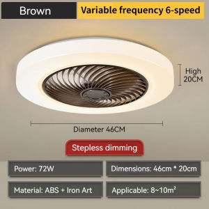 Ceiling Fan Light with Remote  6 Speed Reversible  Dimmable LED Fan for Bedroom Dining Study