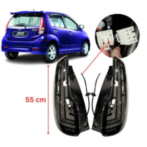 PERODUA MYVI 2011-2017 LAGI BEST ICON TAIL LAMP BRAKE LIGHT BAR RUNNING LED JDM ALBINO SMOKE V3