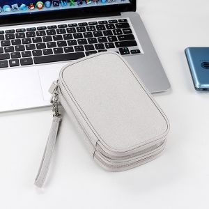 Double Layer Organizer Cable Bag USB Charger Earphone Electronics Wire PowerBank Gadget Storage Bag Case Pouch 数码收纳包