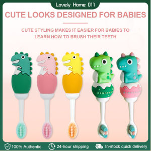 Soft Hair Protects Gums Kids Baby Toothbrush Little Dinosaur Teeth Care with Case