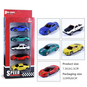 5 Pack 1 Super Run Model Toy Die-casting Model Car Metal Alloy Die-casting Mini Toy Gift