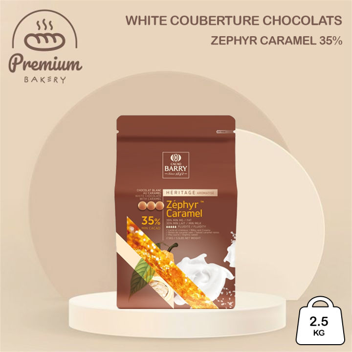 Cacao Barry | Zephyr™ Caramel 35%, White Couverture Chocolate Discs - 2 ...
