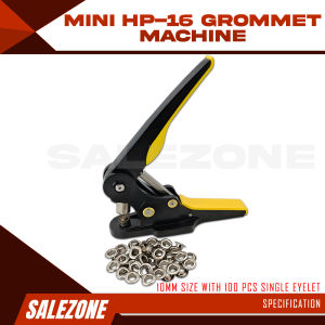 SaleZone - HP-16 10mm Grommet Press Tool with 100pcs Eyelets | Manual Mini Eyelet Machine