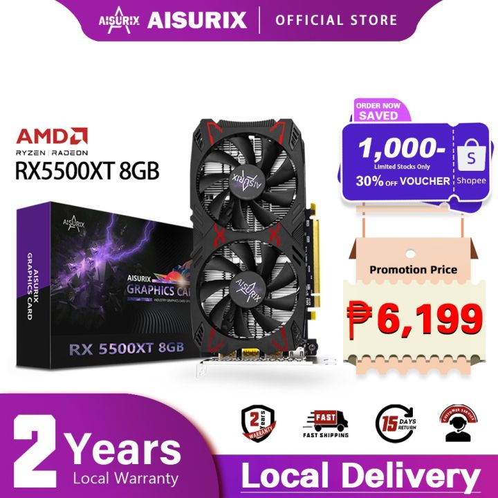 AISURIX Graphics Card AMD RX 5500XT 8G GDDR6 128Bit Video Card GPU For ...