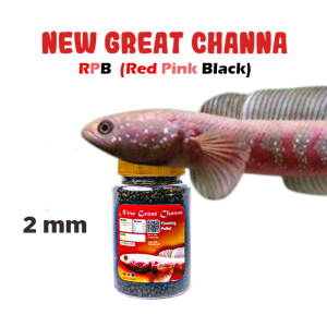 Ikanesia - Pelet New Great Channa RPB Red Pink Black Naikkan Warna Merah Ikan Channa Louhan Arwana