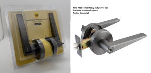 Yale Heavy Duty Lever set - New Model. Entrance & Bathroom types (Gunmetal and Satin Nickel Color)
