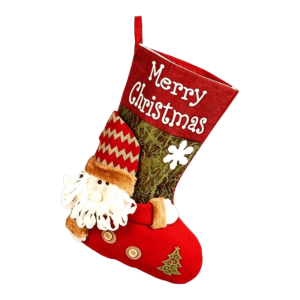 MAOMEI Dung lượng lớn Tất Giáng Sinh Ông già Noel Nai sừng tấm Đồ trang trí treo cây thông Noel Dễ thương Thú nhồi bông hoạt hình Túi kẹo Giáng sinh