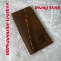 ⭐ [100% ORIGINAL] ⭐ Original Cow Leather Mens Long WalletZip walletREA DY STOCK✅Dompet Panjang Lelaki Kulit Lembu Original. 