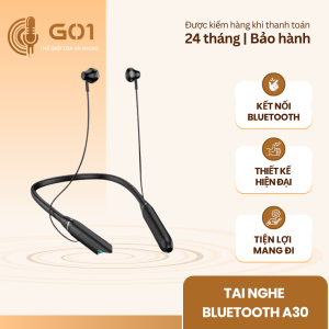 Tai nghe bluetooth đeo cổ Tahada A30 âm thanh sống động pin lâu kết nối ổn định