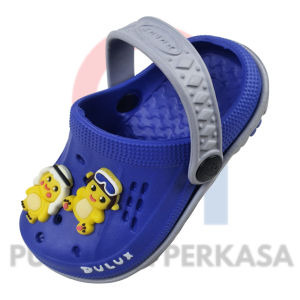 Sandal Clogs Anak DULUX 202E/D Motif Dino Kuning Nailong Lucu – Ringan Nyaman & Anti Slip (19-30)