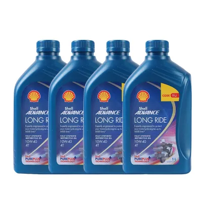 shell Advance Long Ride 10W-40 1L Scooter Oil Fully Synthetic 4T Motorcycle Engine Oil 800ML