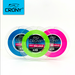Senar pancing super kuat Pe X8 Crony Pro Braid - Fluo Color- Casting - UL - Jigging
