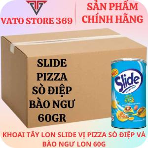 Bánh lát khoai tây SLIDE vị pizza sò điệp bào ngư lon 60g