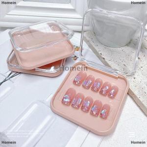 [COD] Homein Nail Art Organizer Transparent Plastic Packaging Box Nail Enhancement Storage Jewelry Necklace Display Gift Box