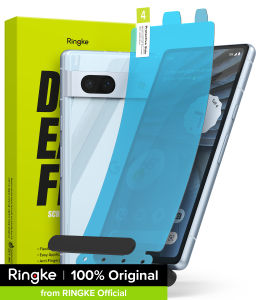 Ringke Dual Easy Film [2 Pack] for Google Pixel 7a Screen Protector Full Coverage High Resolution Easy Application Case Friendly Screen Film
