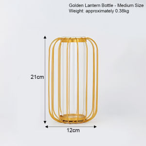 Nordic Minimalist Gold Wire Vase / Wrought Iron Vase – Suitable for Modern Home Decor & Gifting
