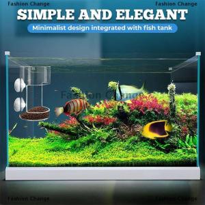 [COD] Fashion Change Fish Feeder For Aquarium 2025 New Fish Tank Dish Tray With Suction Cup Acrylic Fish Feeding Tube Fish Food Holder