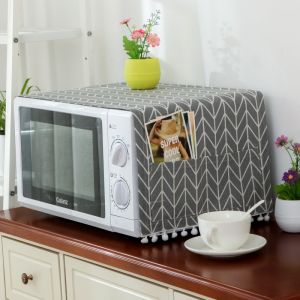 Universal Microwave Oven Dust Cover Nordic Cotton Fabric Household Appliances Dust Cover for Home Decor