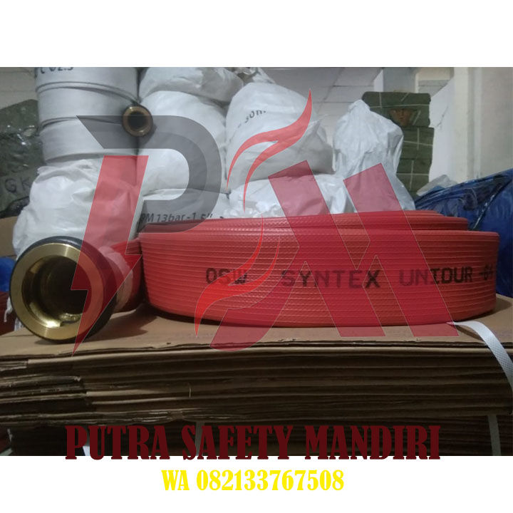 JUAL FIRE HOSE 1.5 INCH X 30 METER RUBBER OSW SYNTEX UNIDUR COUPLING ...