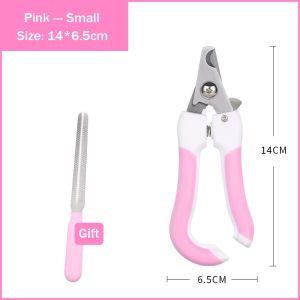 Stainless Steel Pet Nail Clipper Anti-slip Silicone Comfort Grip Handle Safe Sharp Claw Trimmer Professional Pet Grooming Care Tool Easy Control Labor Saving Design Practical Manicure Supplies For Daily Trimming Nails Of Dogs Cats And Other Small Pets
