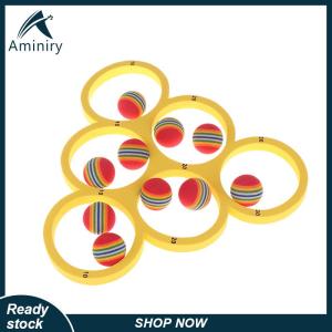 Aminiry[Love sports] โต๊ะลอยน้ำ1ชิ้นพร้อมลูกบอล10ลูกลอยของเล่นลูกบอลลอยน้ำได้สำหรับเล่นกีฬาในน้ำเกมสระของเล่นวงกลมสำหรับขว้าง