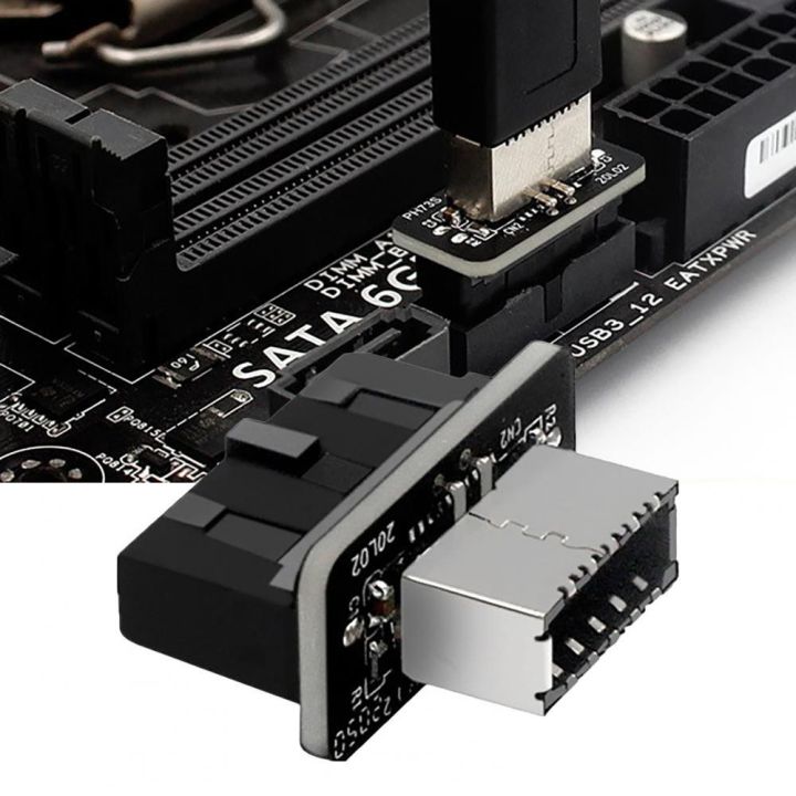 Obsed Computer 1pcs 90 Degrees Pc Motherboard Riser Usb3 0 Idc Male To Type E Female Motherboard