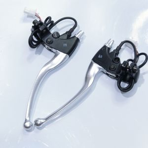 【COD+ 24-hour Delivery】ebike universal brake lever with safety push lock button hand brake lock brake handle left and right with brake switch wire can use to etrike scooter type and more more or model