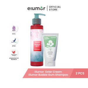 Paket Elumor Bubblegum Shampoo Non SLS Termurah 200ml Hair Care Rambut Rontok Kulit Kepala Sensitif + Oxter Cream 30gr Krim Pemutih Ketiak