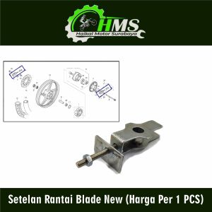 Setelan Rantai Blade New (Harga Per 1 PCS) - Stelan Rante Anting Anting Chain Adjuster Arm Arem + Plat Honda Blade New Repsol Blade 125 Fi