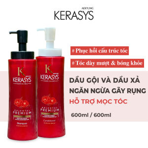 Cặp dầu gội xả thảo dược Kerasys Oriental Premium Hàn Quốc giảm gãy rụng kích thích mọc tóc 600ml