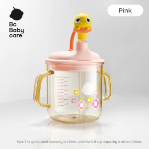 Bc Babycare Cốc uống sữa PPSU cho bé từ 1 tuổi trở lên Cốc uống sữa chia vạch Cốc uống sữa trực tiếp có kèm ống hút
