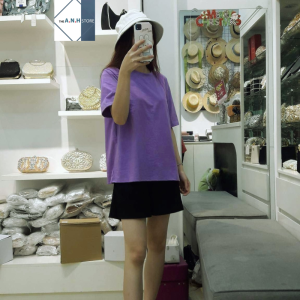 Bộ đồ nữ mặc nhà áo thun cotton tay ngắn trơn quần thun gân tăm ANHSTORE Set đồ nữ phong cách Hàn Quốc
