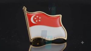 🌹SG Local Stock🌹 SG 61th Singapore Flag Enamel Pin Badge Brooch National Flag Lapel Pin Collection Wholesale