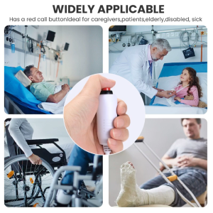 Universal Replacement Push Button Cord Cable Nurse Station Call Cord with Bed Sheet Clip for Nurse Call Devices