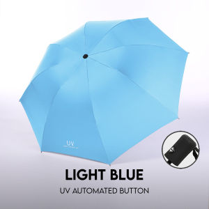 [SG STOCK] UV Automatic Button Umbrella Foldable One Hand Auto Open Close Portable Umbrella Windproof Waterproof Anti UV