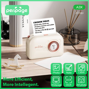 FANTASY PeriPage A3X Mini Portable Thermal Printer Bluetooth 203dpi Pocket Photo Wireless Barcode Maker hermal Image Photo Label Wireless Printer A3X