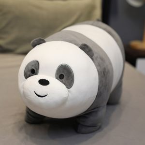 Gối Ôm Bông Trúc Trắng Nâu 25cm - Búp Bê Nhồi Bông Mềm Mịn Cho Bé Và Người Lớn
