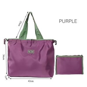 Drawstring Eco-Friendly Fashion Supermarket Shopping Bag Foldable Shopping Bag Reusable Waterproof Travel Grocery Bag Fashion