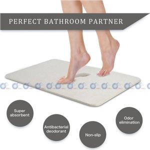 Japanese Design Diatomaceous Earth Absorbent Nonslip Bathroom Floor Mats for Fast Water Drying Self-Refreshing
