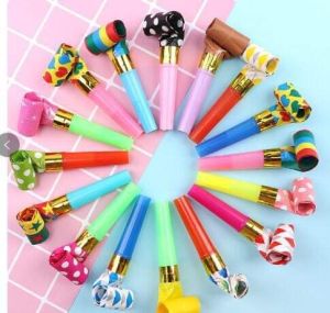 นกหวีดกระดาษไม่มีลาย ของเล่นเด็กสําหรับงานปาร์ตี้นกหวีดเชียร์ลีดเดอร์จมูกยาวน่ารักพร็อพของเล่นสําหรับงานแต่งงานปาร์ตี้