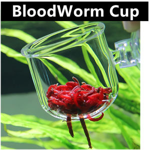 READY STOCK Fish Bloodworm Cup Aquarium Red Worm Feeder Cup  Feeding Basket Bloodworm holder cup