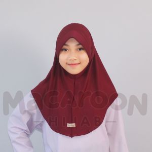 Hijab Sekolah Anak - Kerudung Anak Sekolah TK SD Usia 3 - 10 Tahun - Bergo Jersey Adem Super Nyaman