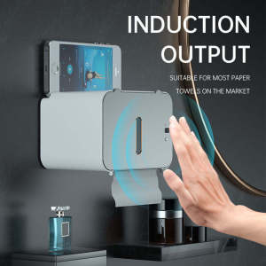 LGAO Smart Sensor Roll Tissue Box Wall Mounted Waterproof Toilet Automatic Paper Towel Holder Bathroom