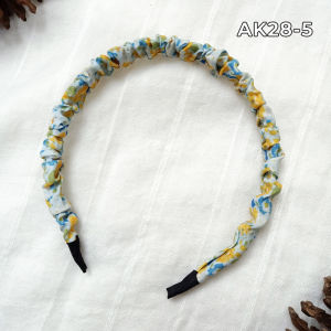 BANDO WANITA korea kerut scrunchie headband / BANDANA polos satin ak28 yarra