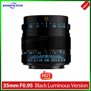 Brightin Star 35mm F0.95 Large Aperture APS-C Manual Focus Mirrorless Camera Lens for Sony E Nikon Z Fuji X for Canon RF EF-M