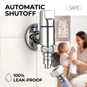 Automatic Washing Machine Water Stop Valve Heavy Duty Gripo Mini Angle Tap Leakproof Wall Mounted