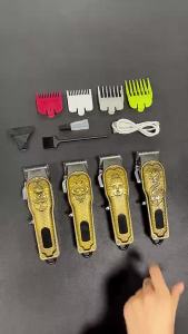 Cordless Hair Clipper Barber Rechargeable Razor Electric Hair Remove Cut Trimmer Hairdressing Gold