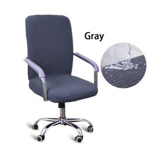 Waterproof Elastic Chair Covers Office Home Removable Computer Seat Cover with Zipper S/M/L