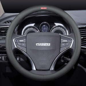 Da đơn giản Vỏ Bọc Vô Lăng Ô Tô thoáng khí không trơn trượt nội thất màu đen Phụ kiện cho Isuzu Dmax mux D-MAX MU-X 2025 2024 2023 2022 2021