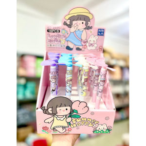 Bút Bi Kèm Quạt 2in1 Mẫu Panda Bé Gái Thú Hoạt Hình Cute